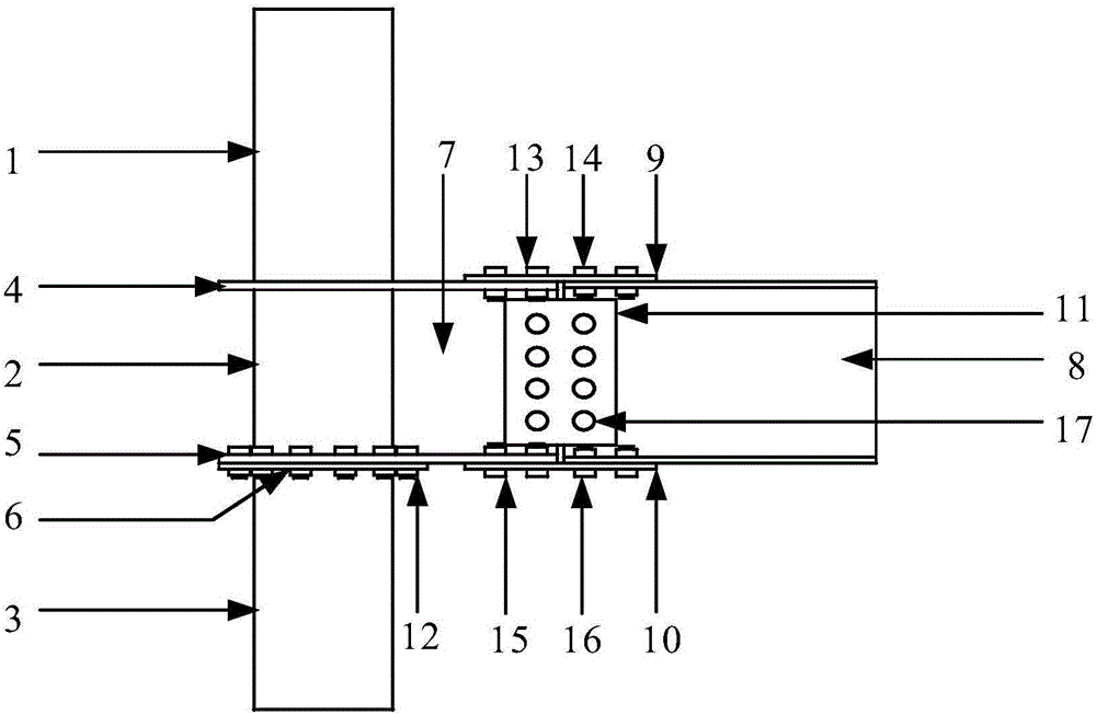 Function-restorable assembly type beam column-column flange connection joint device