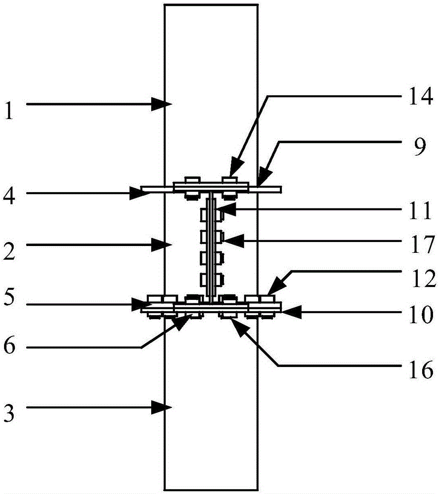 Function-restorable assembly type beam column-column flange connection joint device