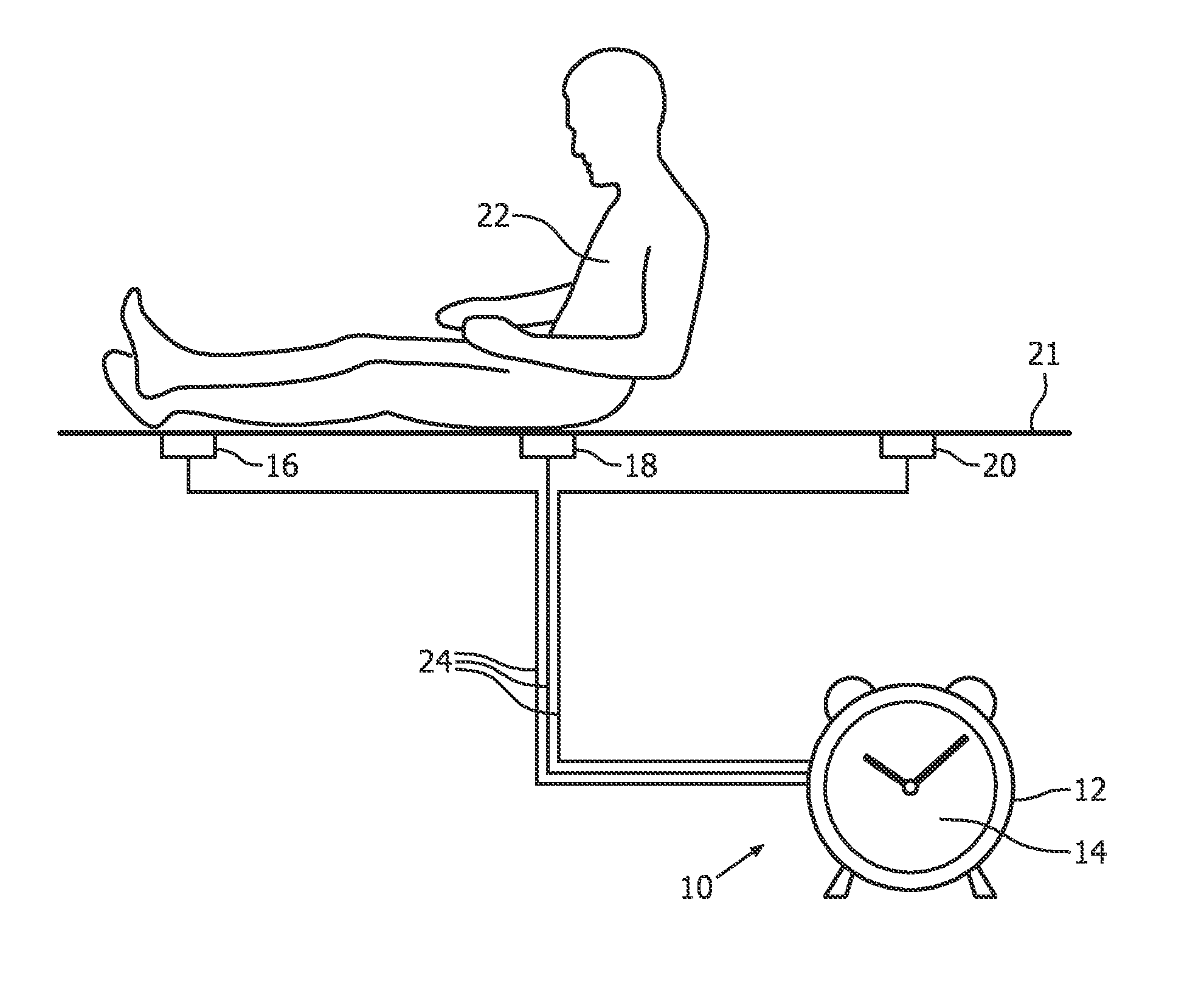 Alarm clock and method for controlling a wake-up alarm