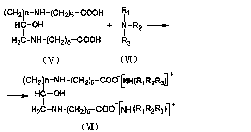 Synthesis method of hydroxyalkyl tertiary ammonium beta-hydroxyalkyldienediaminocaproate