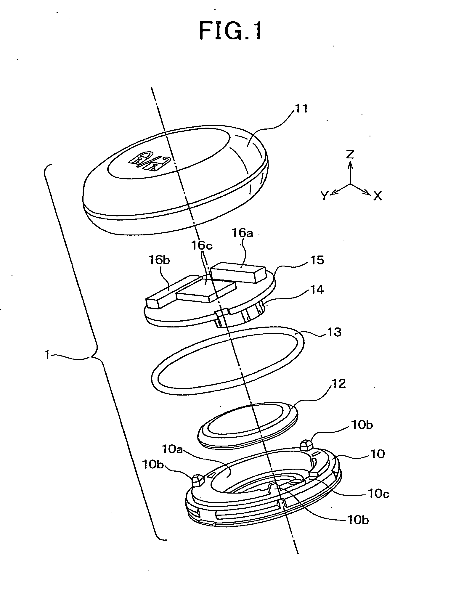 Portable transmitter powered by button battery