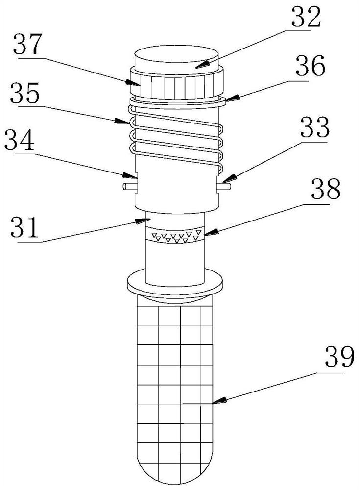 Fertilizing and soil loosening device for tea tree planting