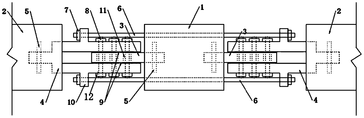 Beam hinge fabricated self-resetting friction connecting node structure and connecting method