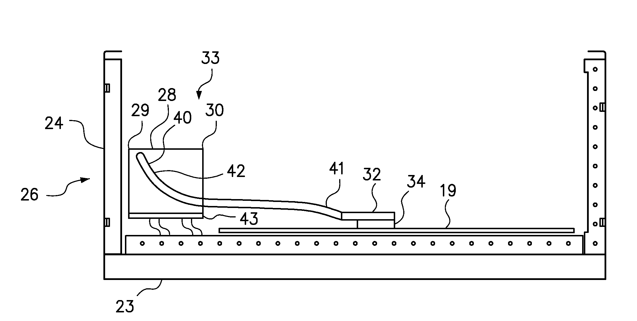 Heat sink fin structure blocking electromagnetic radiation