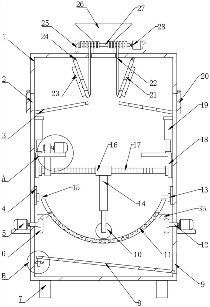 Small building material grinding device for constructional engineering