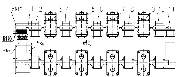 Automatic stamping production line for electric appliance casings