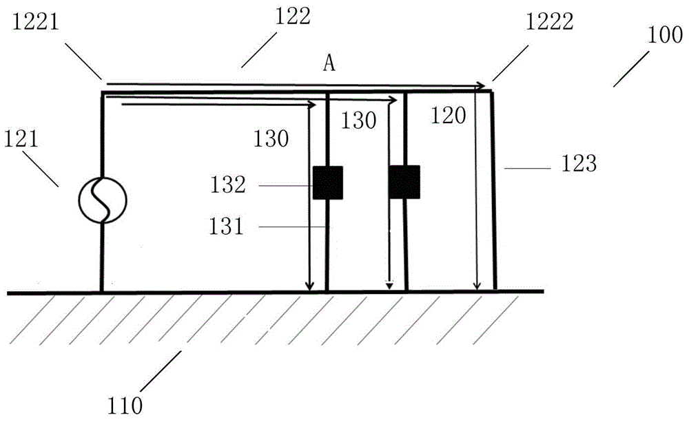 Multi-frequency antenna for mobile terminal and electronic equipment employing multi-frequency antenna