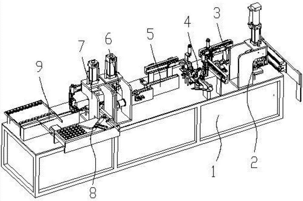 Automatic assembling machine for anode parts