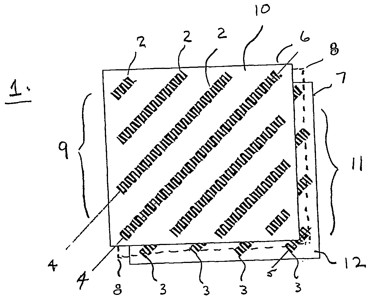 Two-layer wide-band meander-line polarizer