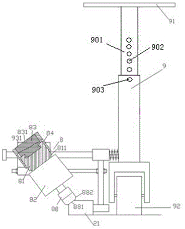 Garden road trimming device with height capable of being adjusted and using method thereof