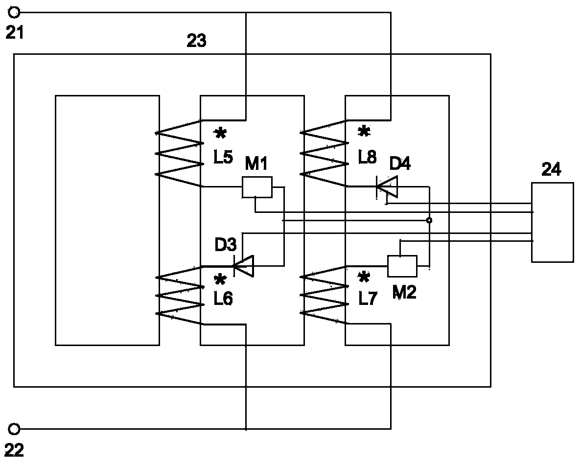 Device for improving performance of direct-current saturable reactor and method of device