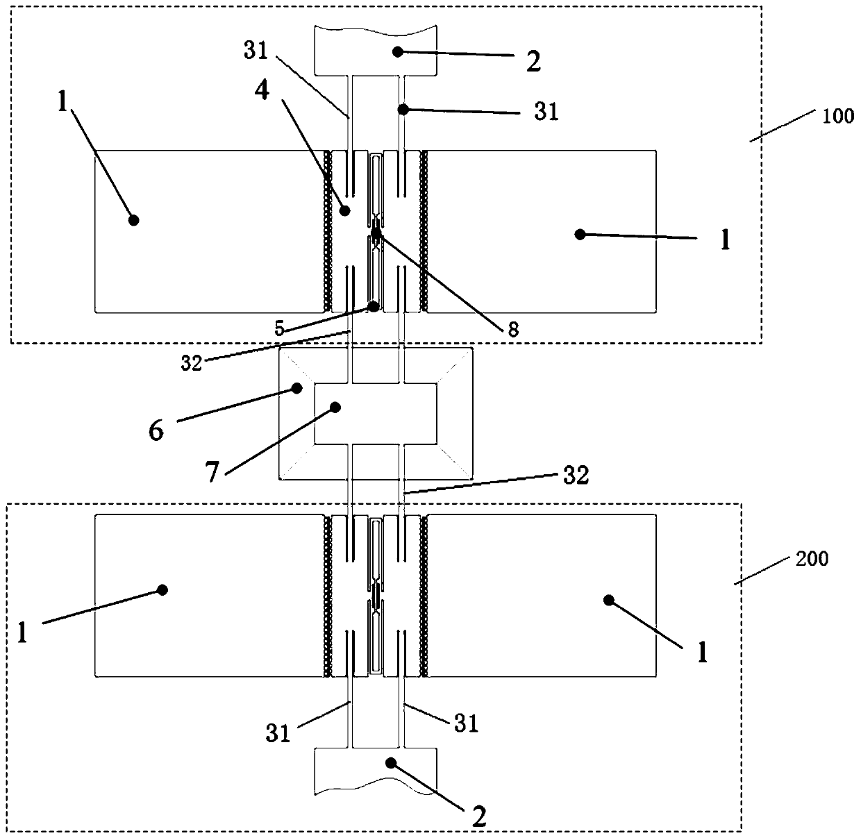 Differential silicon micro-resonant pressure sensor based on electrostatic excitation piezoresistance detection