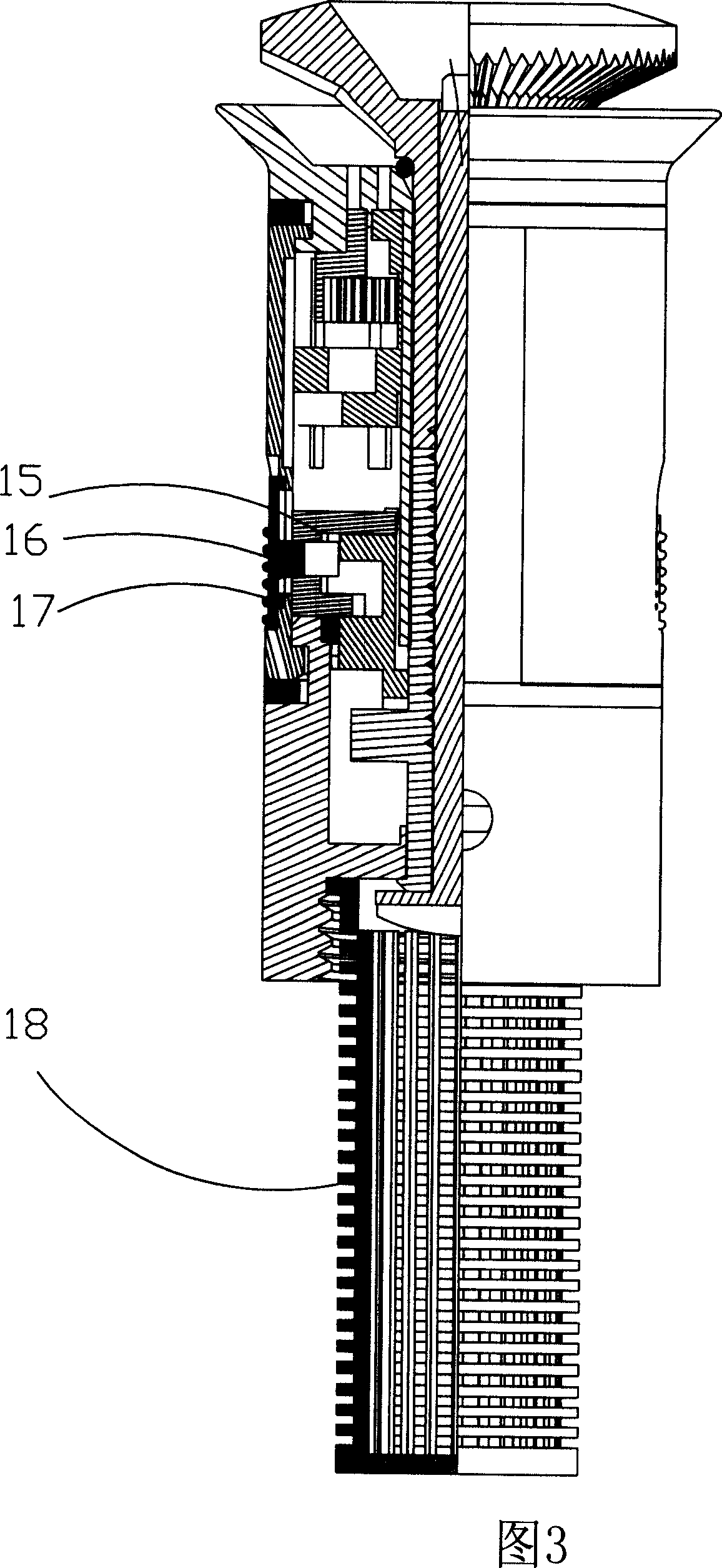 Rotary spraying nozzle