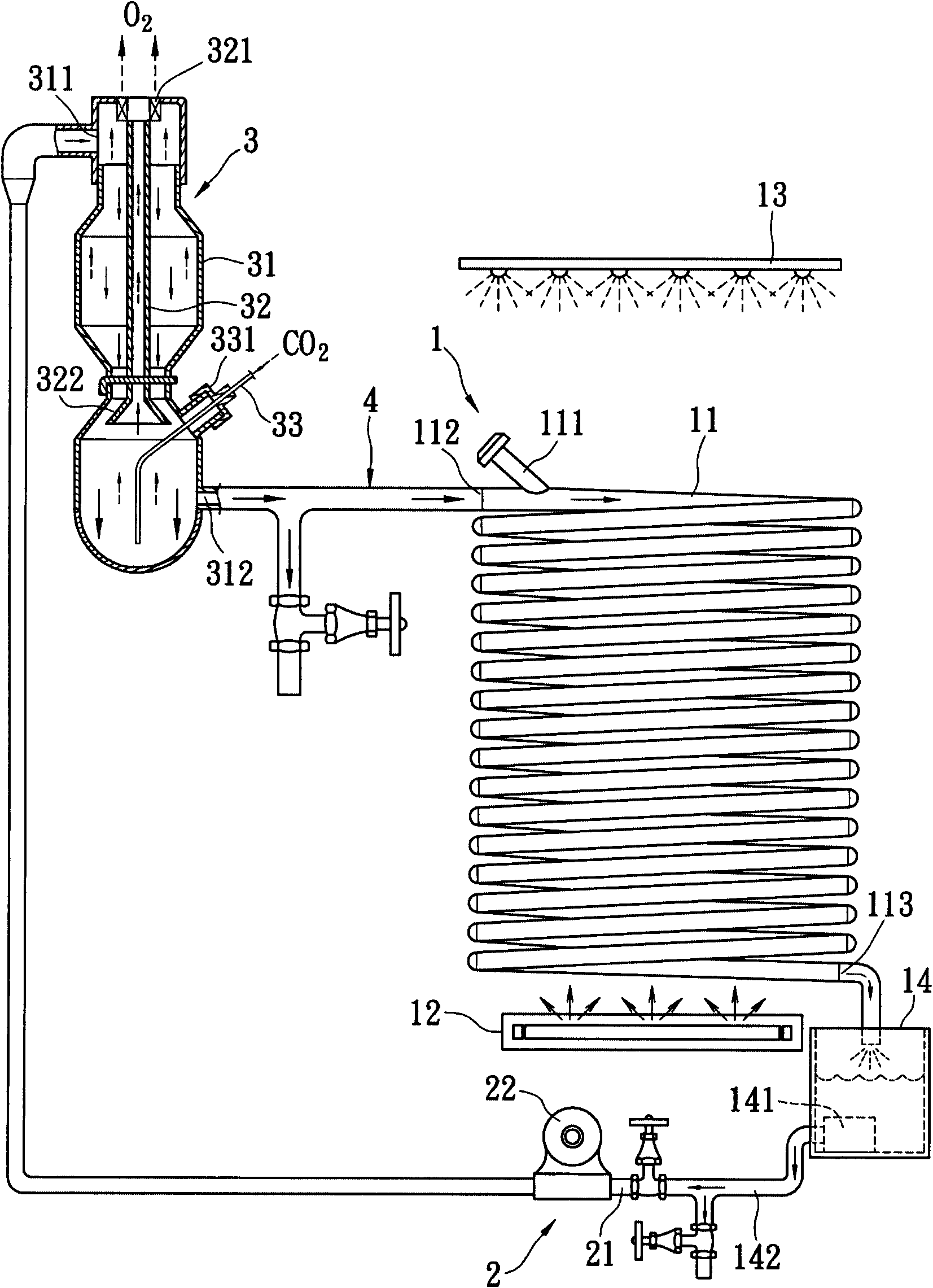 Industrialized culture method for alga and system thereof