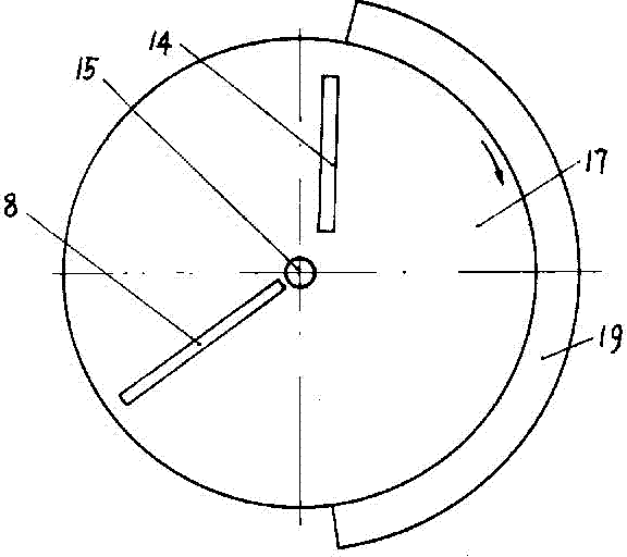 Inclined rotary plate chute