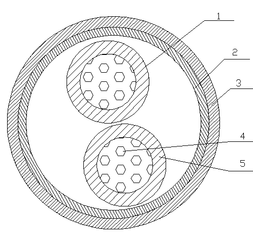 Light-duty high-strength corrosion-resisting on-site bus cable