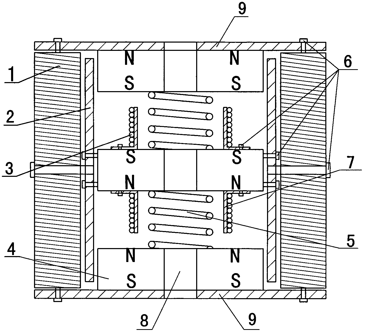 Electromagnetic damping shock absorber