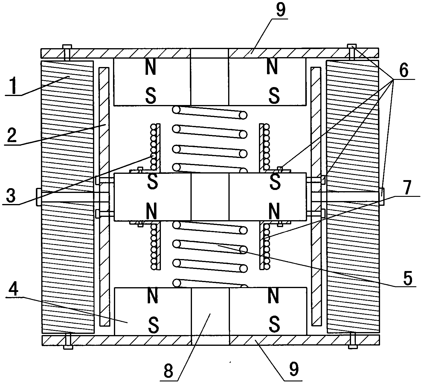 Electromagnetic damping shock absorber