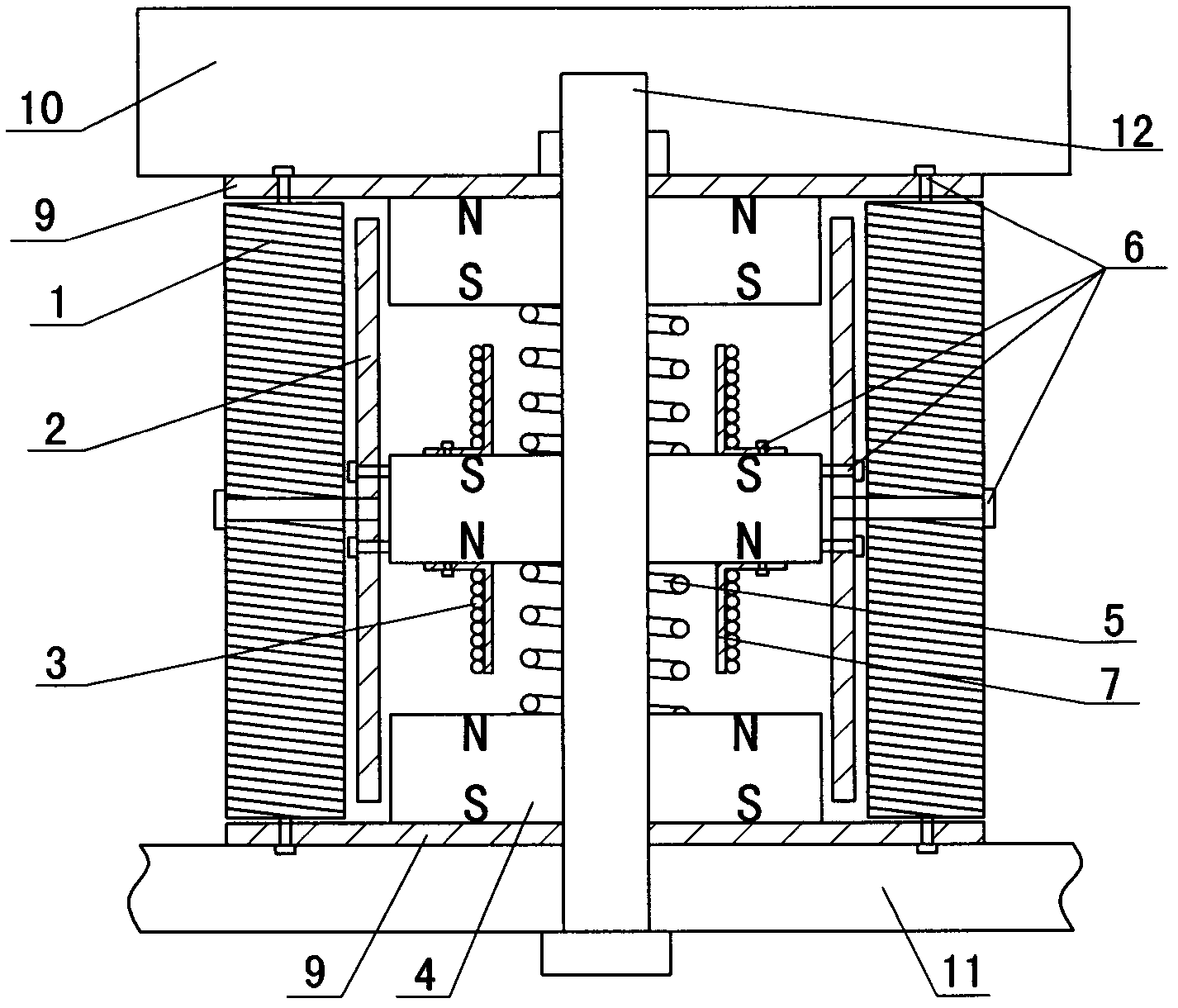 Electromagnetic damping shock absorber