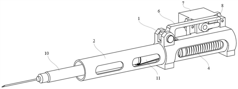 Dart launching device assembled on unmanned aerial vehicle