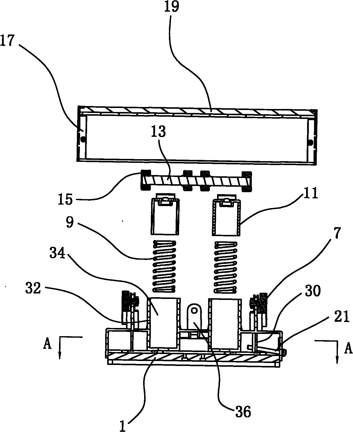 Traction massage machine for lumbar vertebra