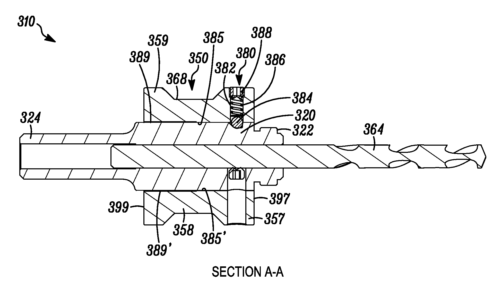 Quick change arbor, hole cutter, and method