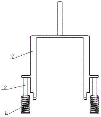 Opening device for deslagging bottom cover of smelting furnace