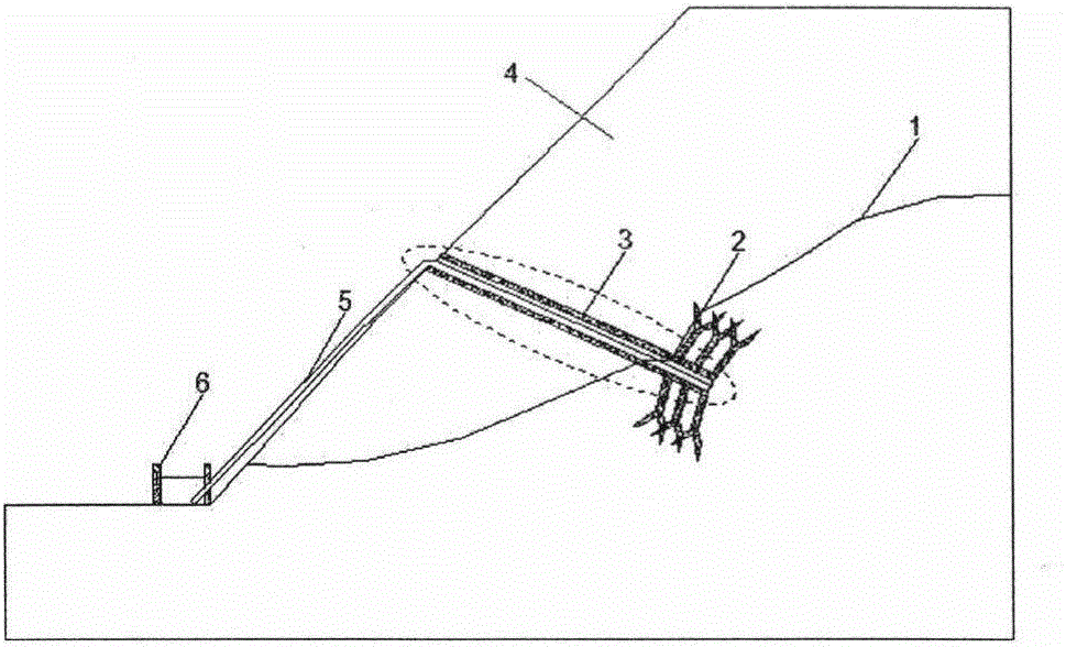 Permeation increase siphon drainage system for low-permeability soil slope