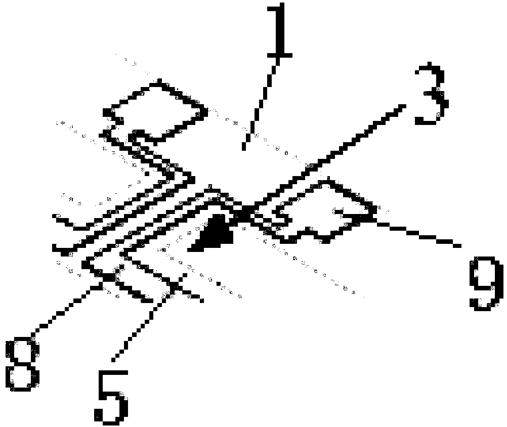 Multi-beam type single-mass block in-plane biaxial acceleration sensor chip and preparation method thereof