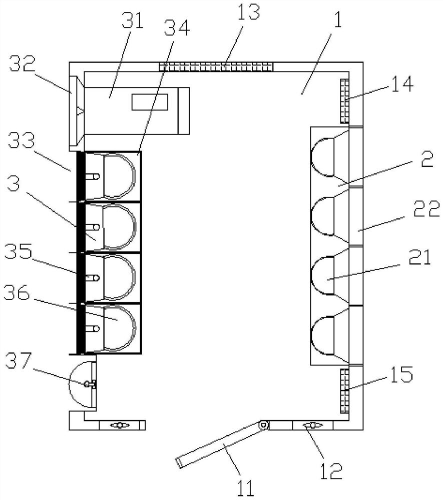 Intelligent garbage recycling and classifying room