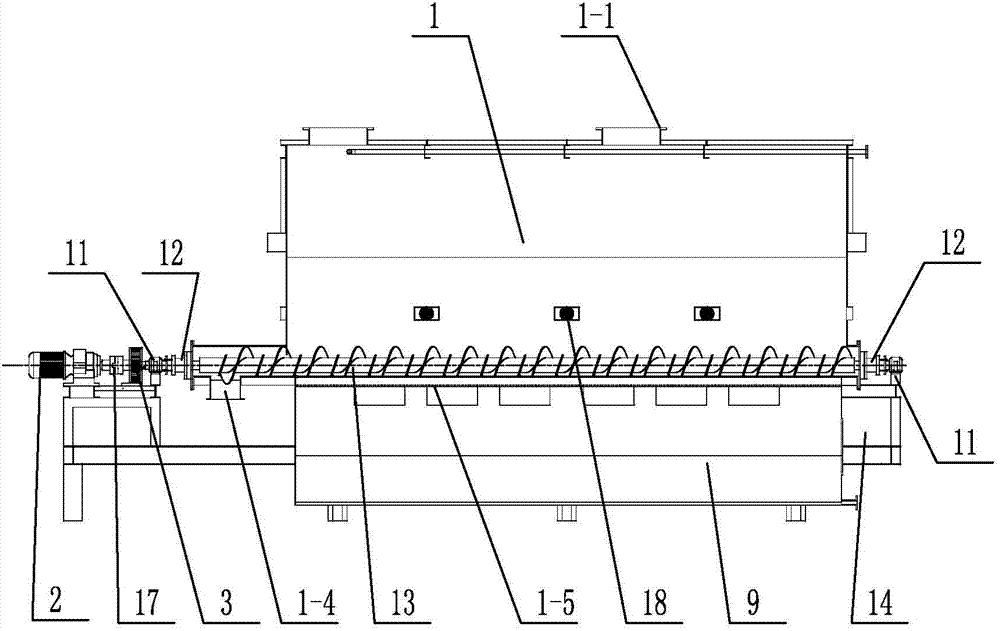 Mechanical and biochemical reaction device applied to coarse pulp of kitchen waste