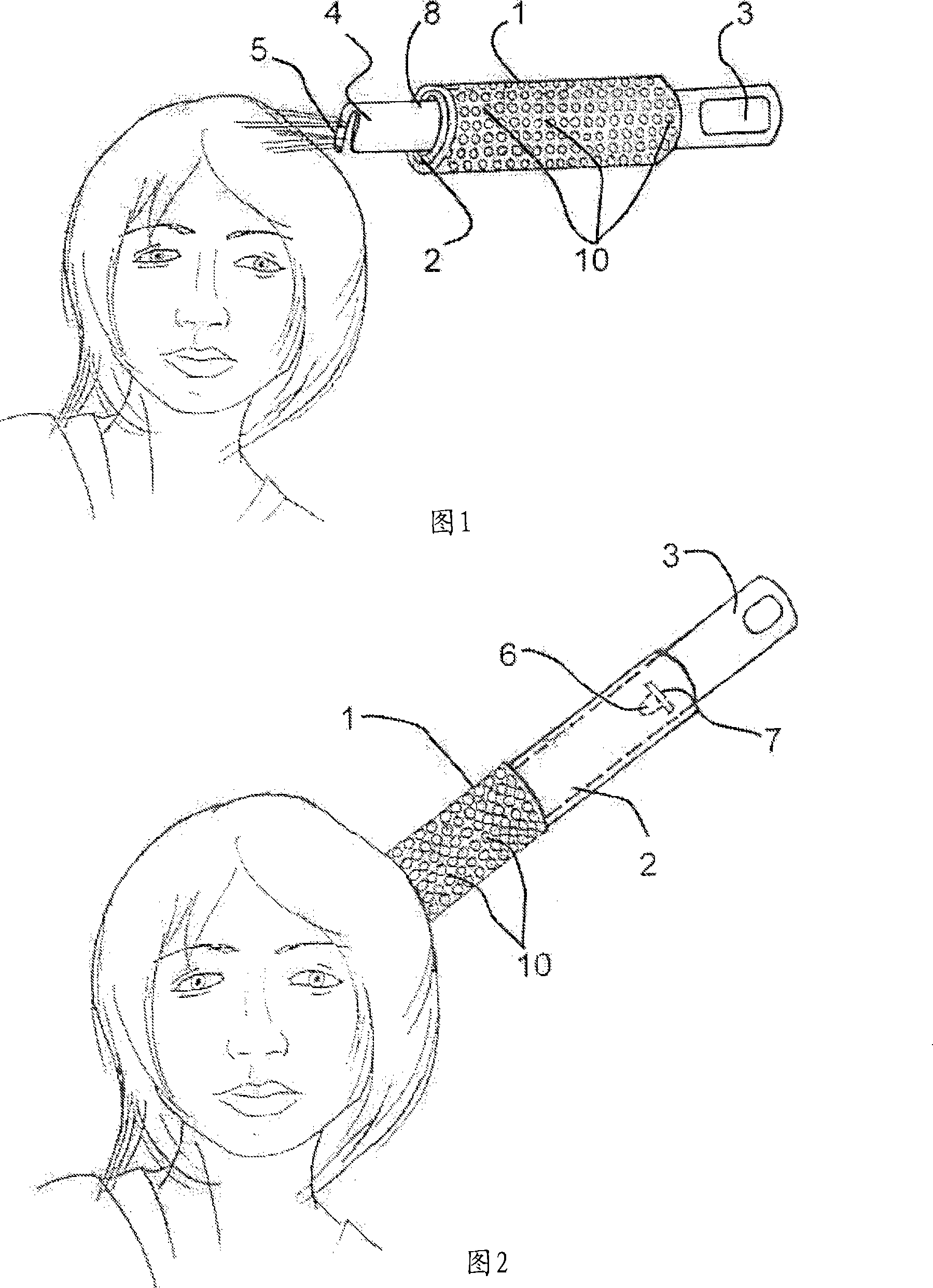 Device and method for sheathing a lock of hair