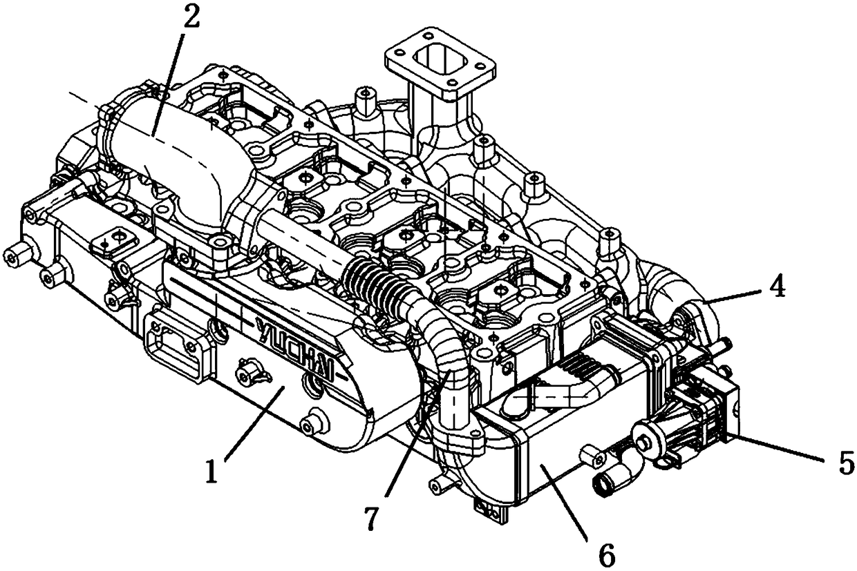 Air feeding system of four-cylinder engine