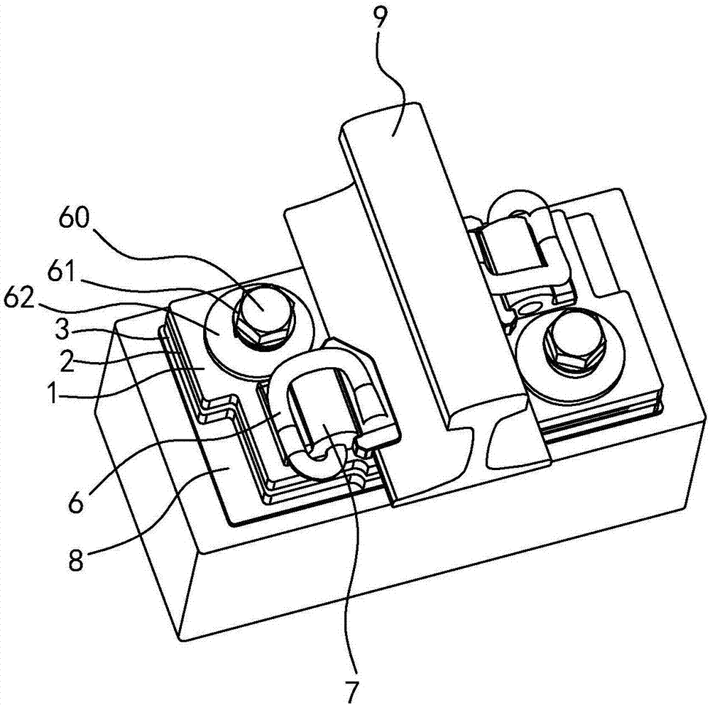 Upper locking type damping rail fastener