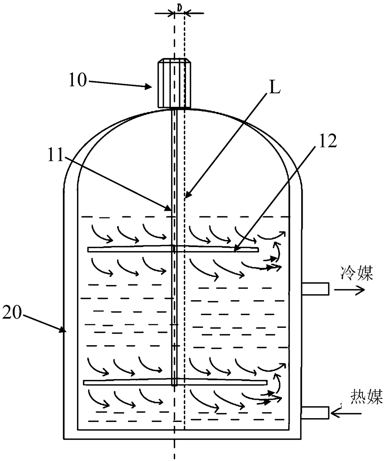 A high-efficiency dissolved oxygen stirrer for a fermentation tank and a fermentation tank