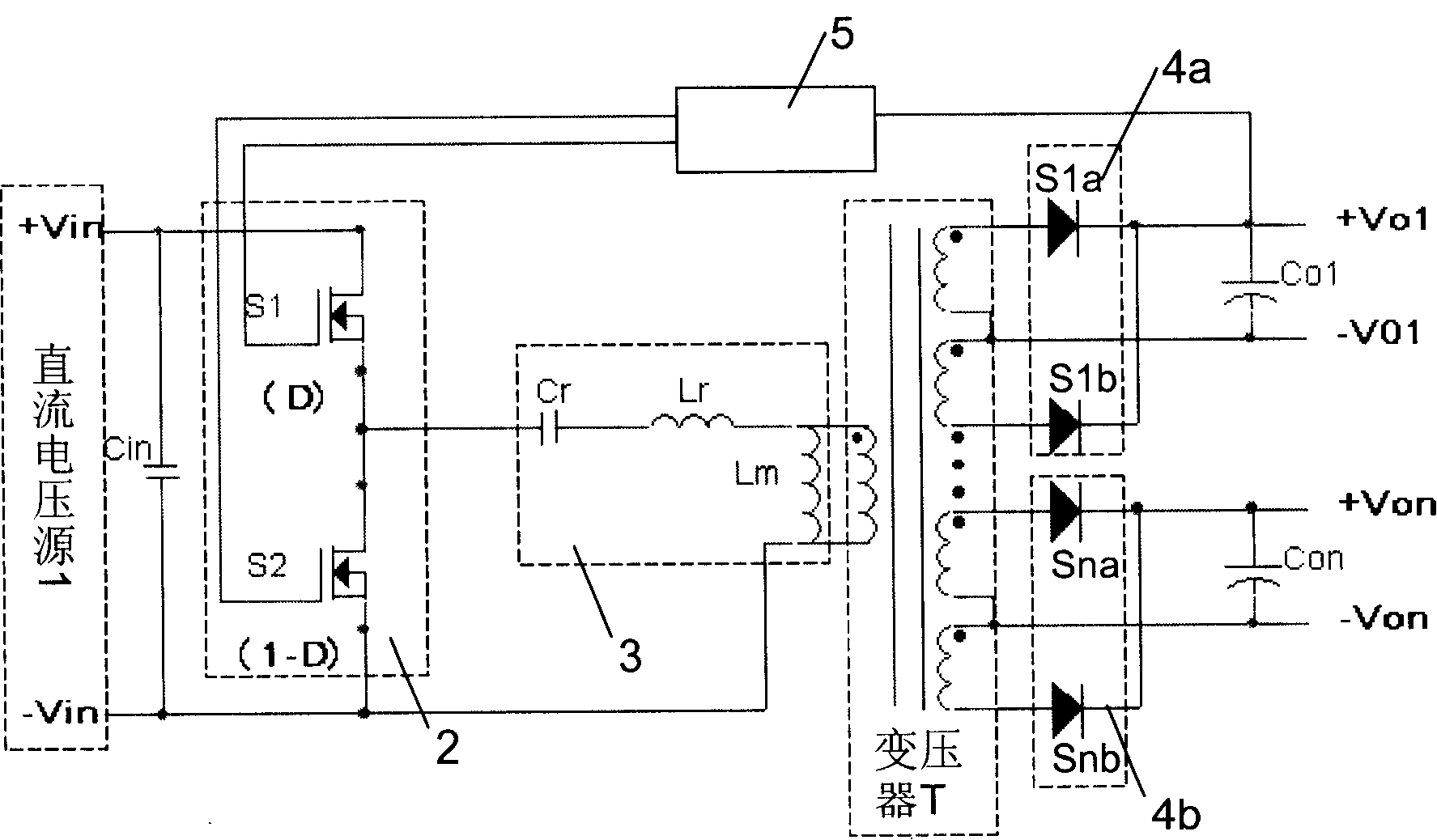 Multi-channel output DC-DC inverter