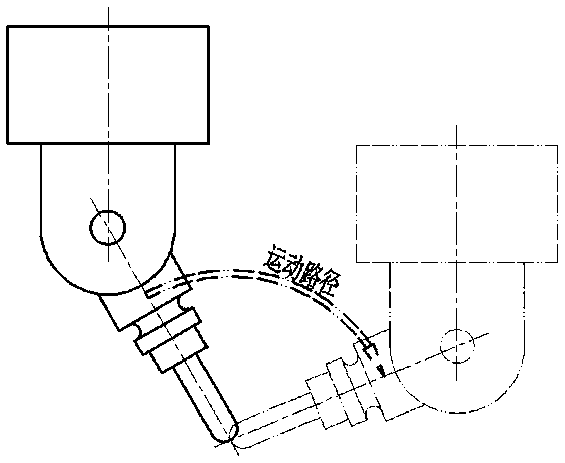 Method for achieving rotated tool center point function in four-shaft horizontal processing center by macroprogram