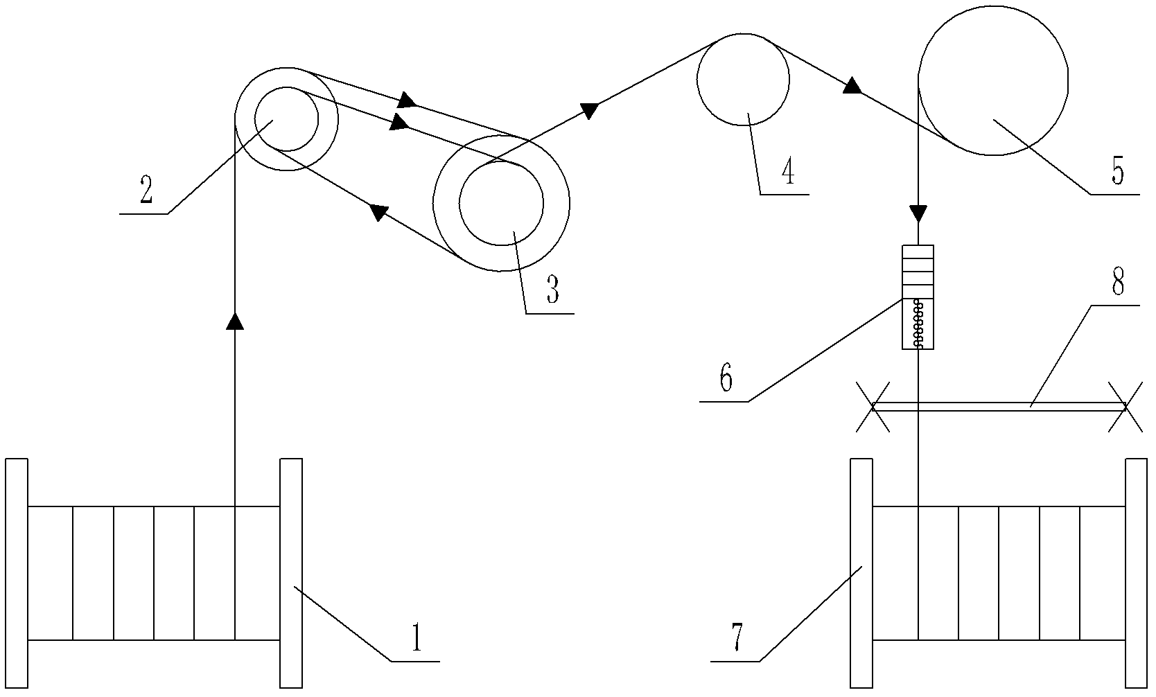 Rewinding straightening device for tire bead steel wires