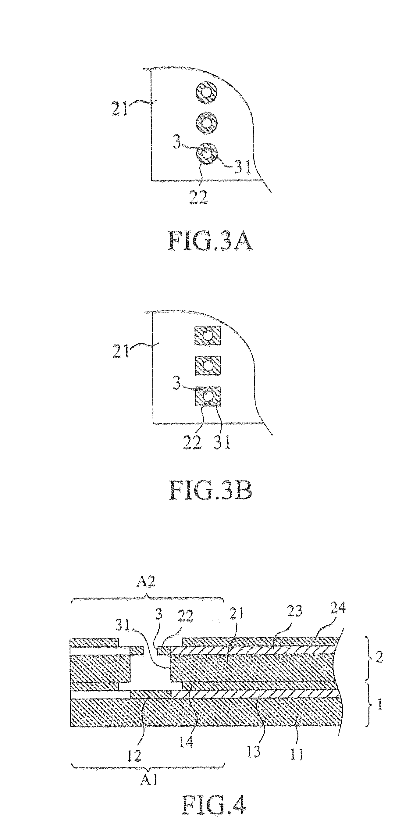 Interconnecting conduction structure for electrically connecting conductive traces of flexible circuit boards