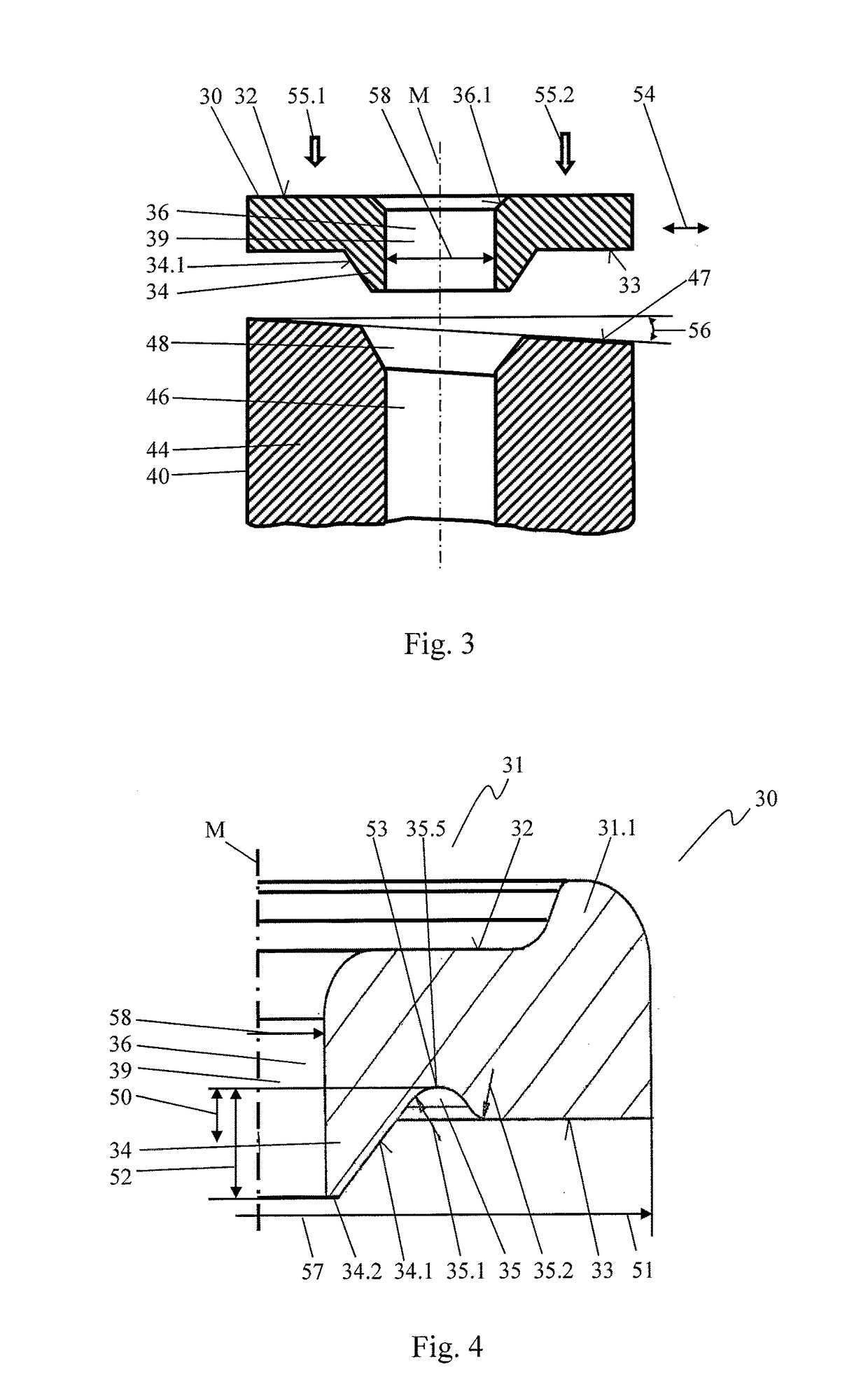 Pick having a supporting element with a centering extension