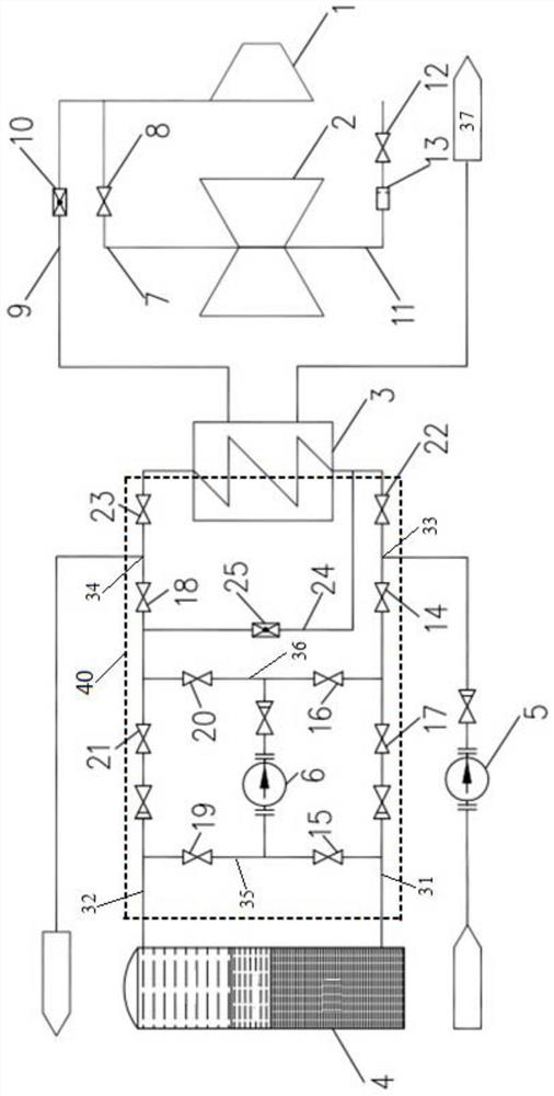 Low-pressure cylinder zero-output coupling water heat storage peak regulation heat supply system