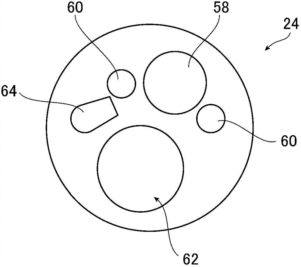 Fluid pipeline switching device and endoscope