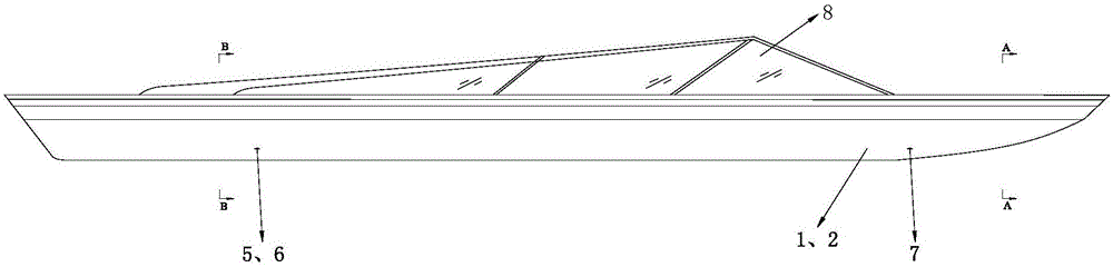 Three-channel water surface composite yacht