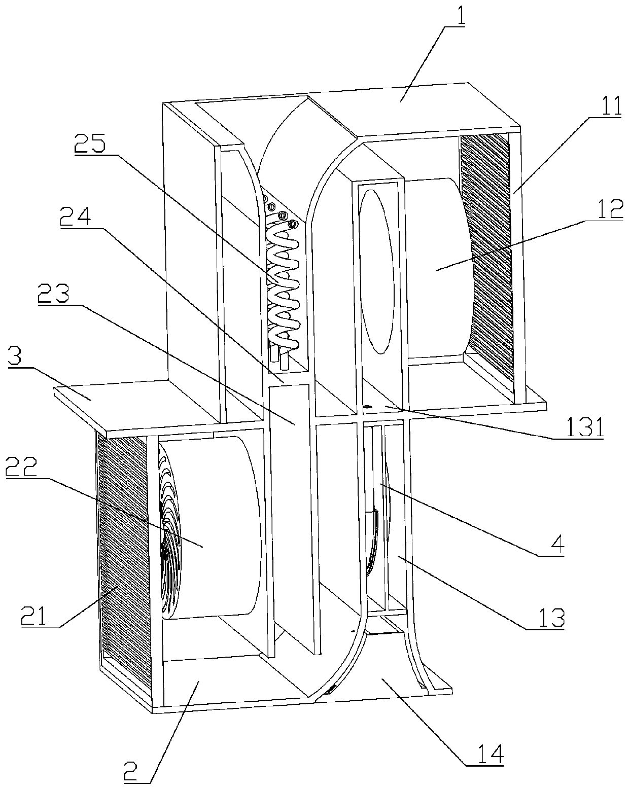 Epidemic area isolation room air purification device