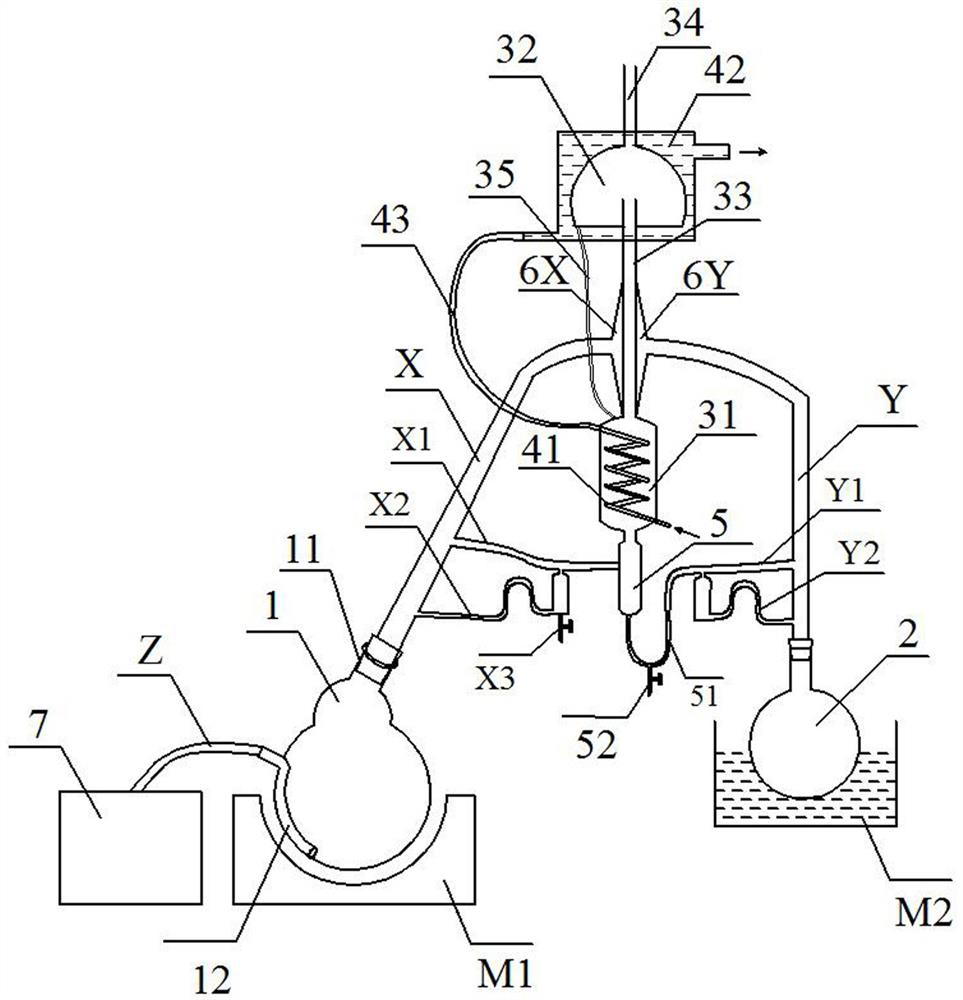 Simultaneous distillation and extraction device and method for extracting volatile oil by using same