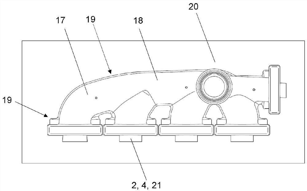 Air gap-insulated exhaust elbow