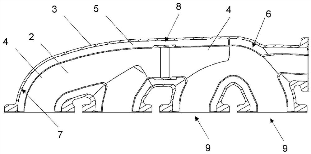 Air gap-insulated exhaust elbow