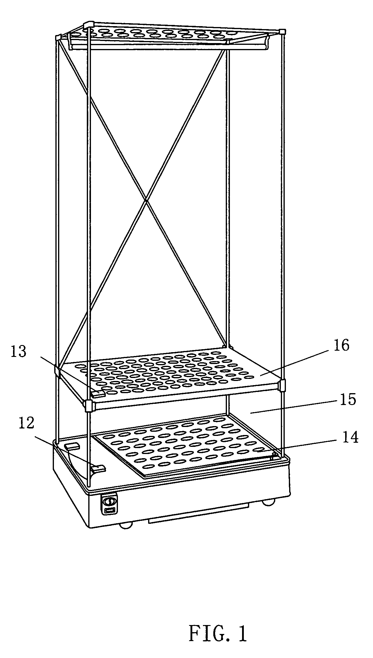 Shed type clothes dryer with safety plate