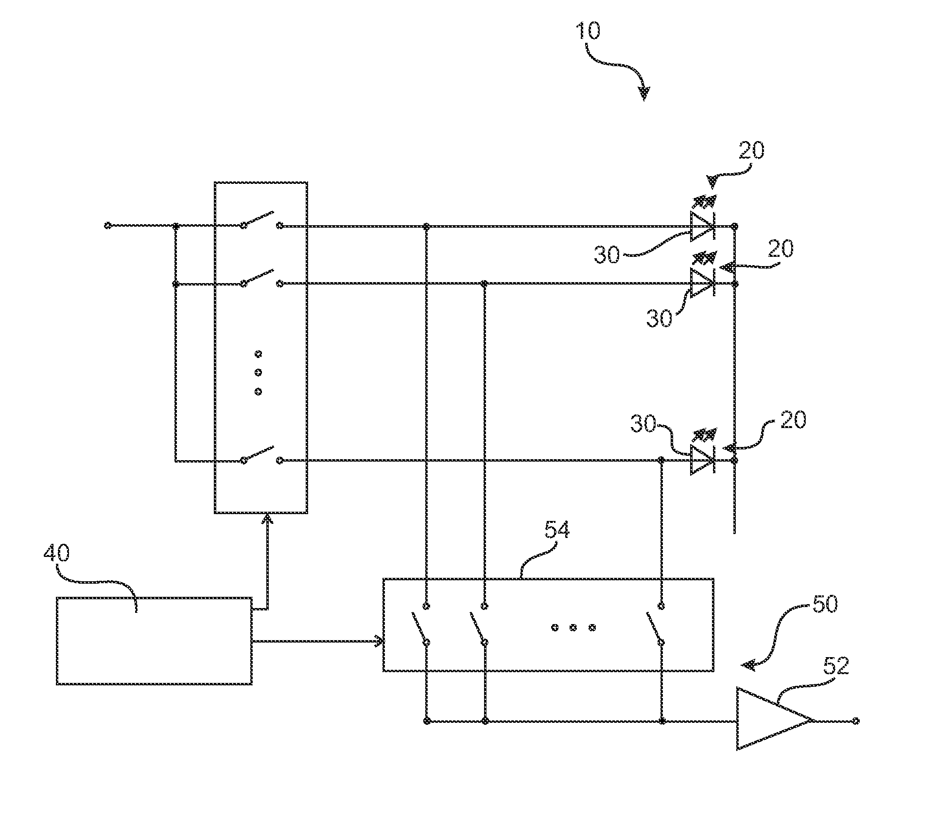 Process for the detection of optical signals