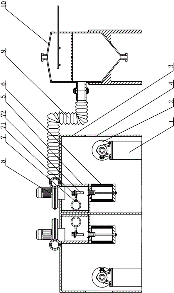 Grinding wheel machine dedusting device